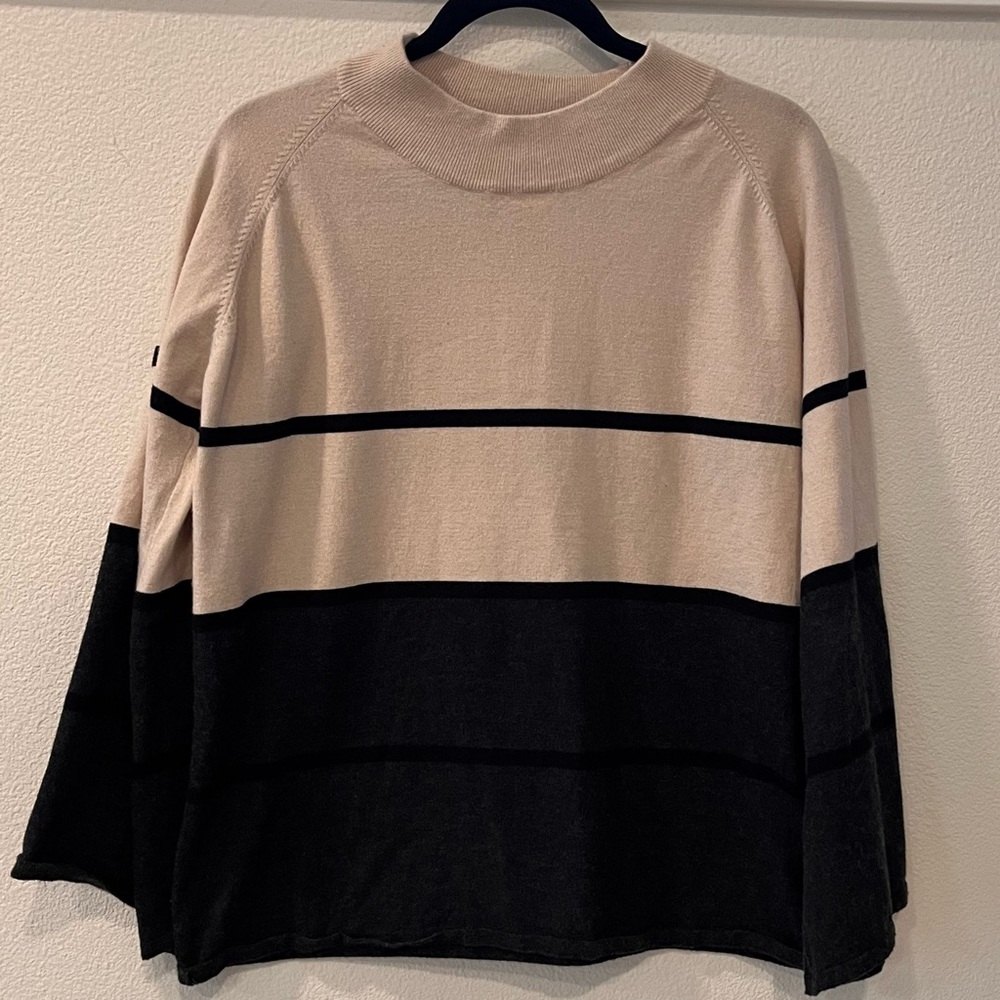 THML Colorblock and Stripe Sweater